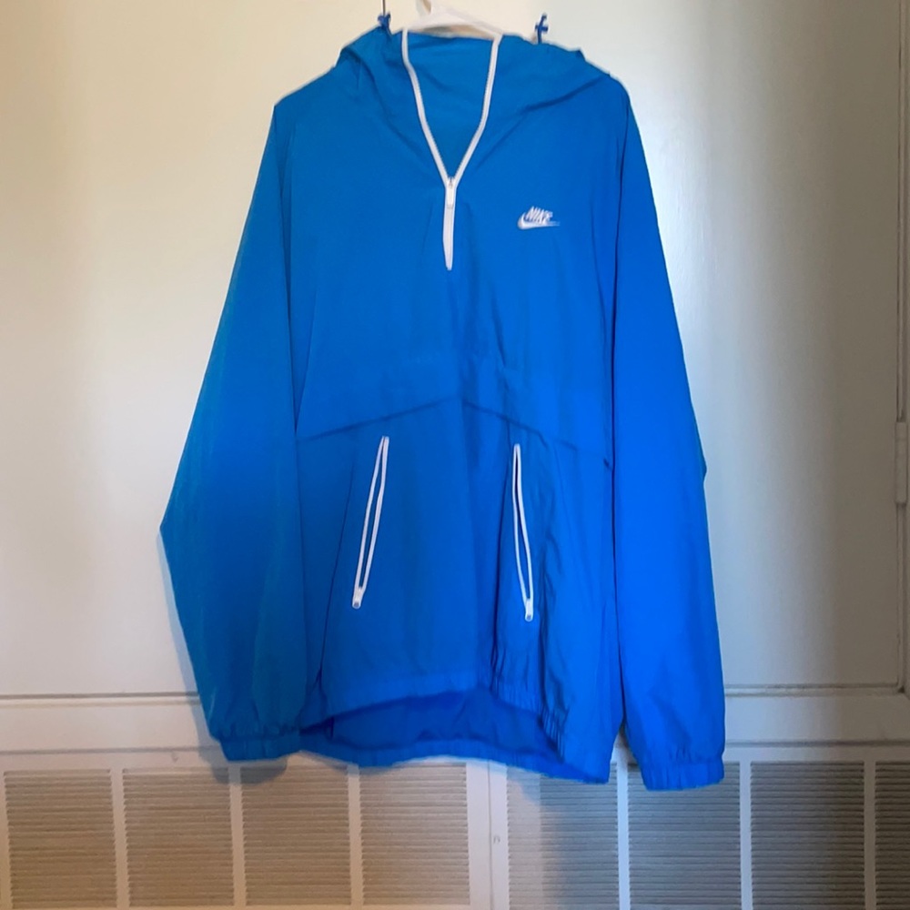 Blue Nike windbreaker anorak